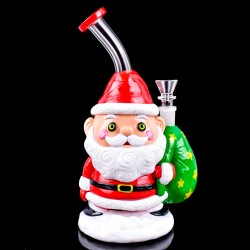 10" Ho Ho Ho, Merry Christmas! Jingle & Inhale Glow In The Dark Xmas Water Pipe - [GB755] [COMING SOON]